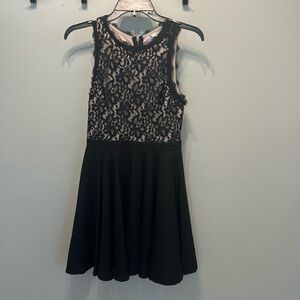 NWOT - Black lace fit and flare dress womens size small